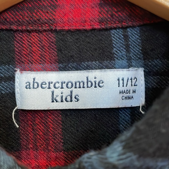 Abercrombie kids flannel button down size 11/12 - Picture 3 of 4
